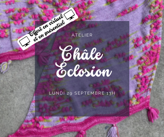 *EN VIRTUEL & PRÉSENTIEL* - Châle Éclosion - lundi 29 septembre 13h à 15h