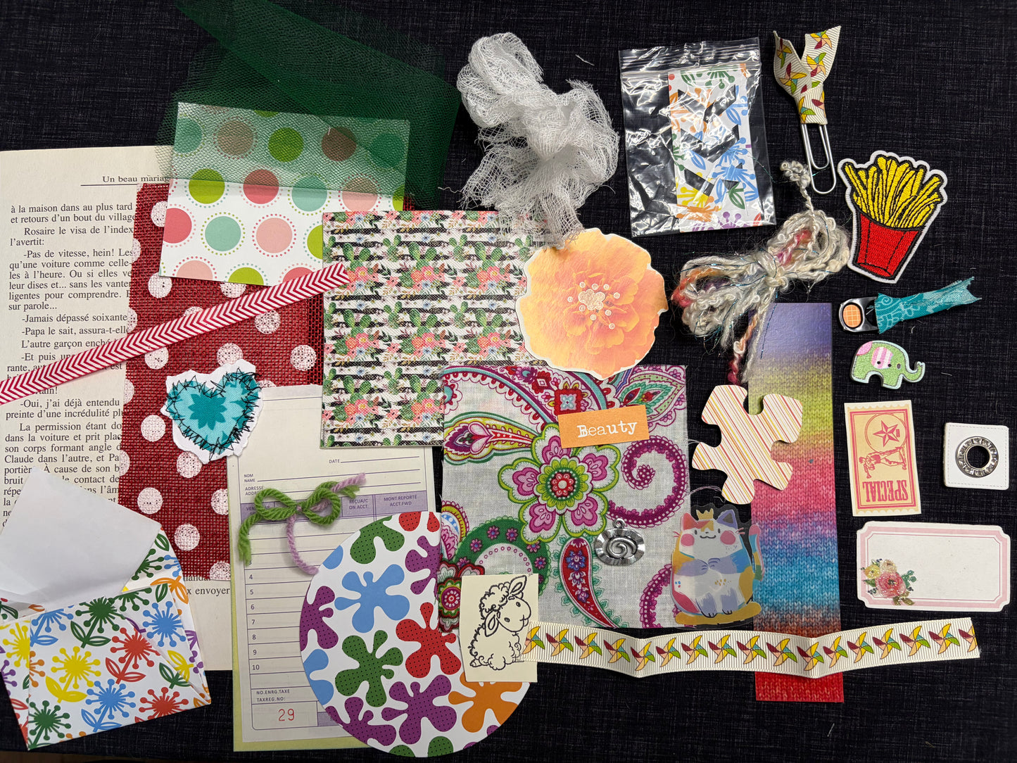 Ensemble de 30 items variés pour junk journal et +