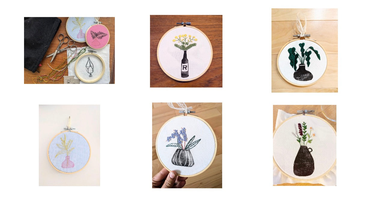 Atelier Broderie Botanique avec Ika