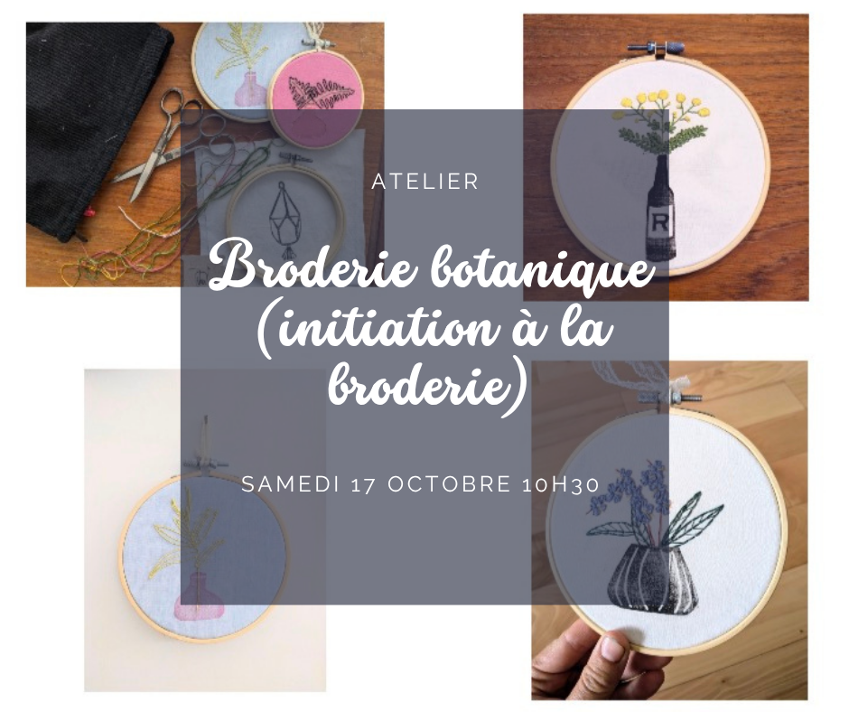 Atelier Broderie Botanique avec Ika - samedi 17 octobre 10h30
