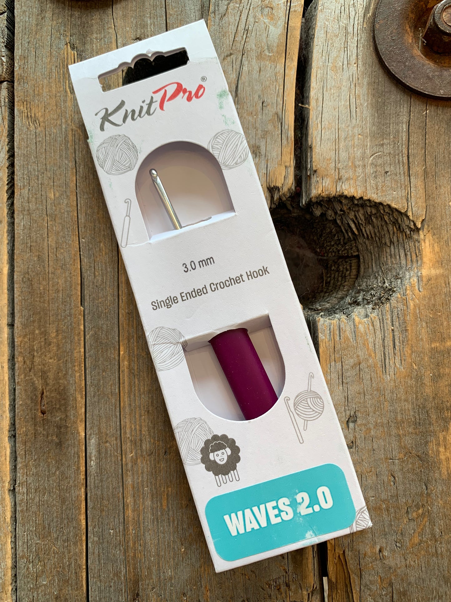 WAVES 2.0 - Knit Pro (Knitter’s Pride) - crochet en aluminium avec manche