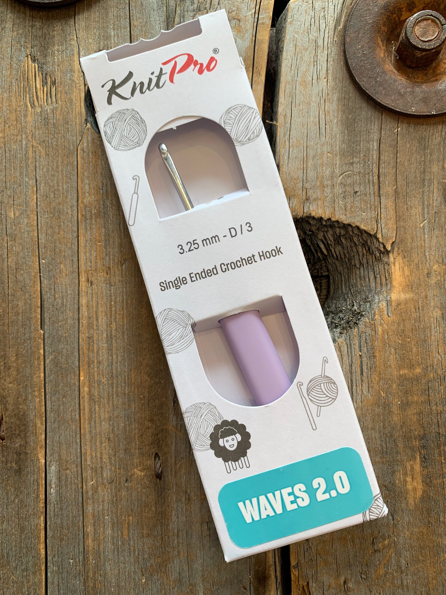 WAVES 2.0 - Knit Pro (Knitter’s Pride) - crochet en aluminium avec manche