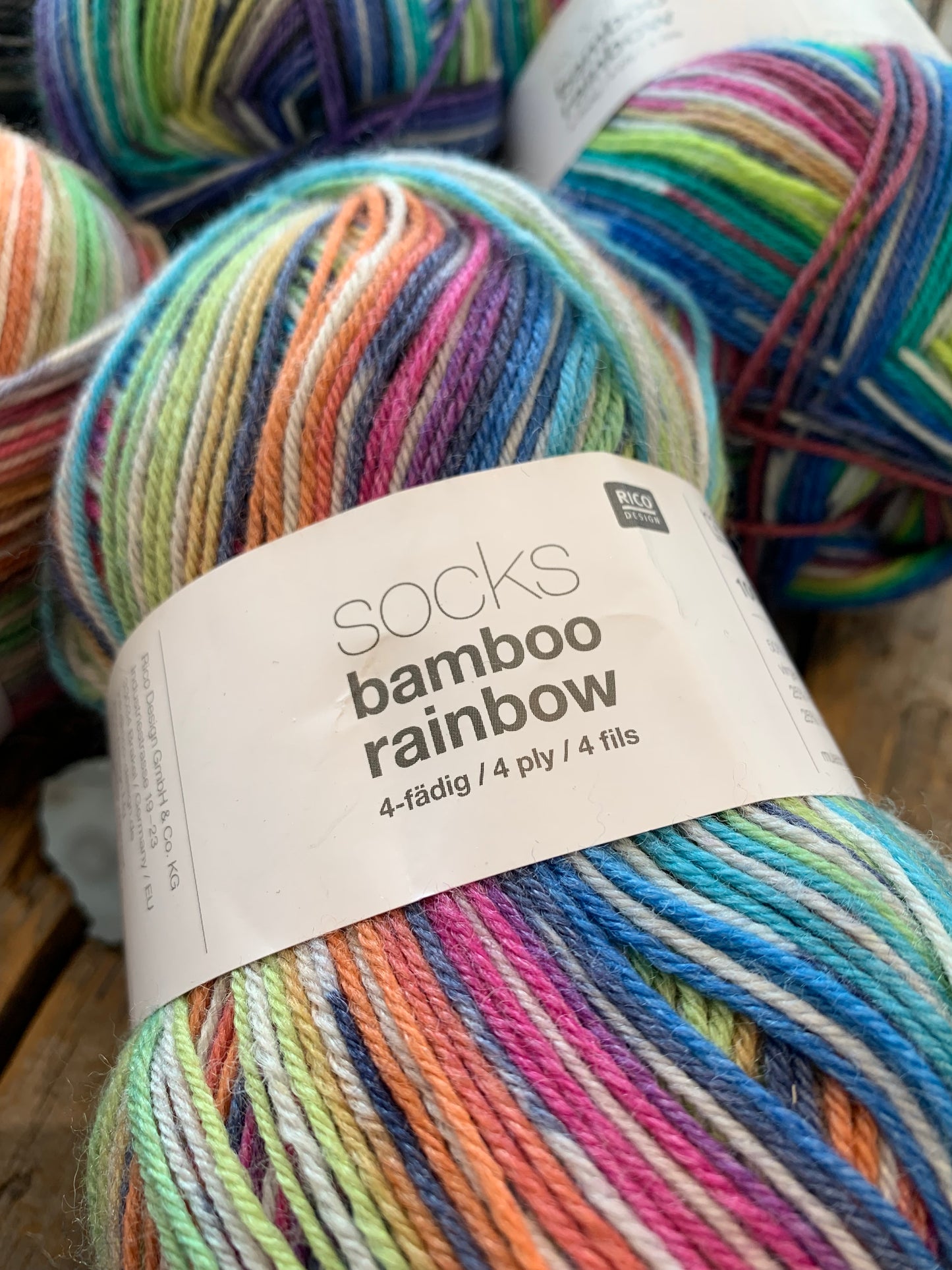 Rico Design -  Socks - Bamboo Rainbow