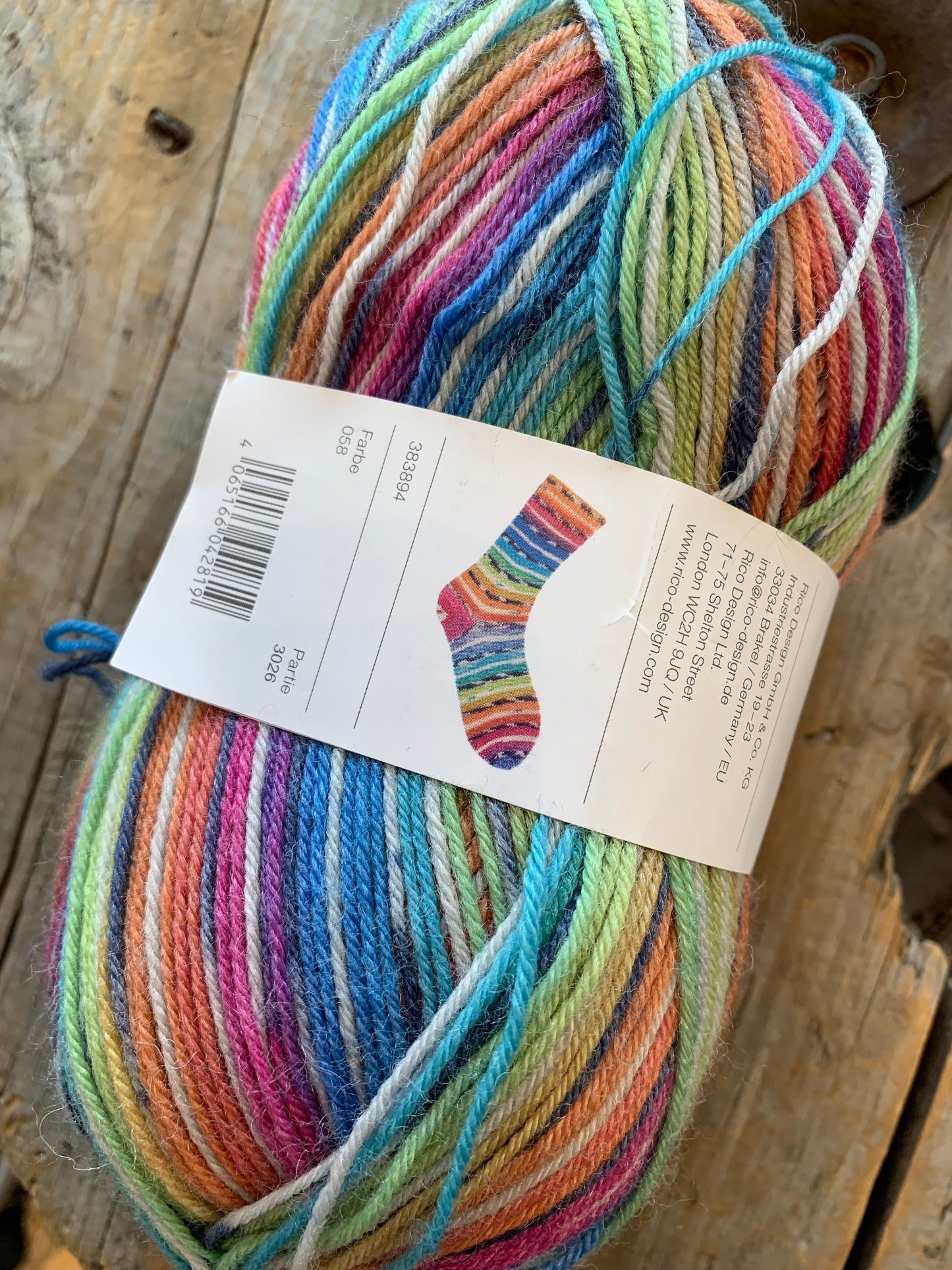 Rico Design -  Socks - Bamboo Rainbow