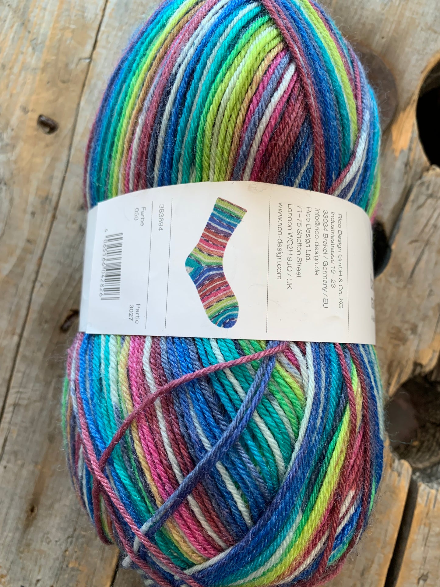 Rico Design -  Socks - Bamboo Rainbow