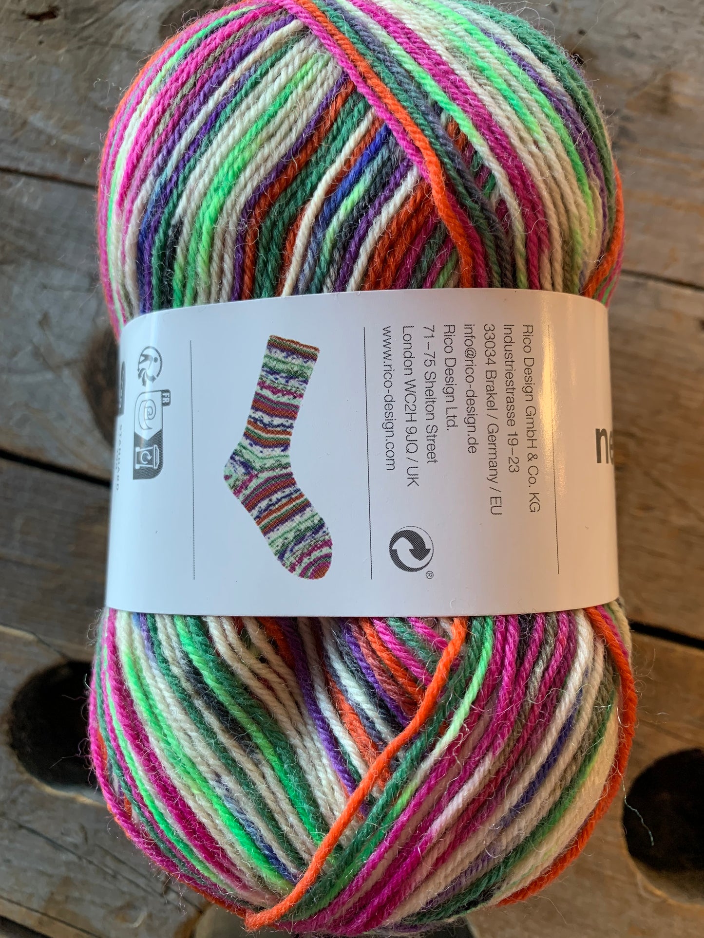 Rico Design - Neon Fair Isle Socks