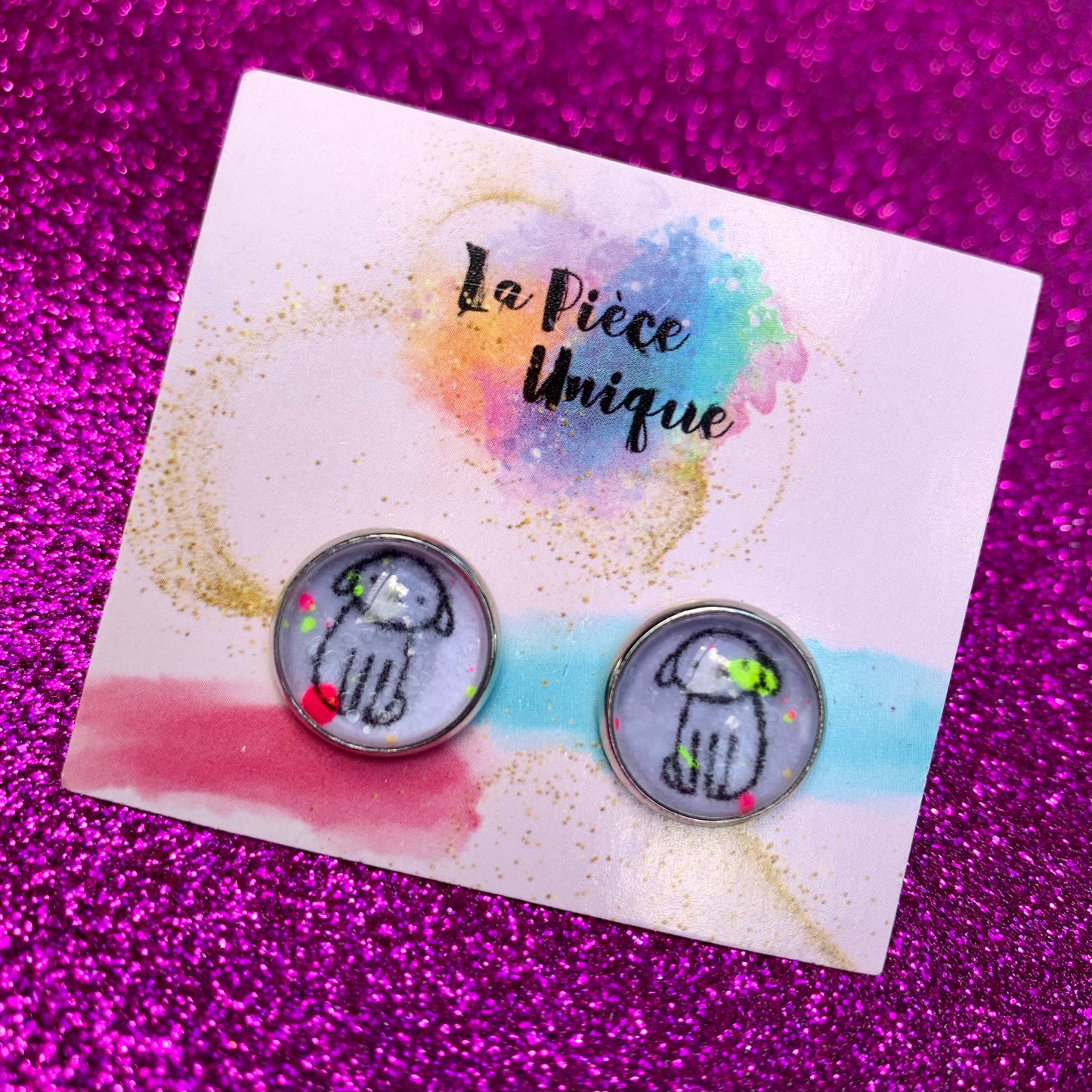 Boucles d’oreilles Doodle par La Pièce Unique (Élya)