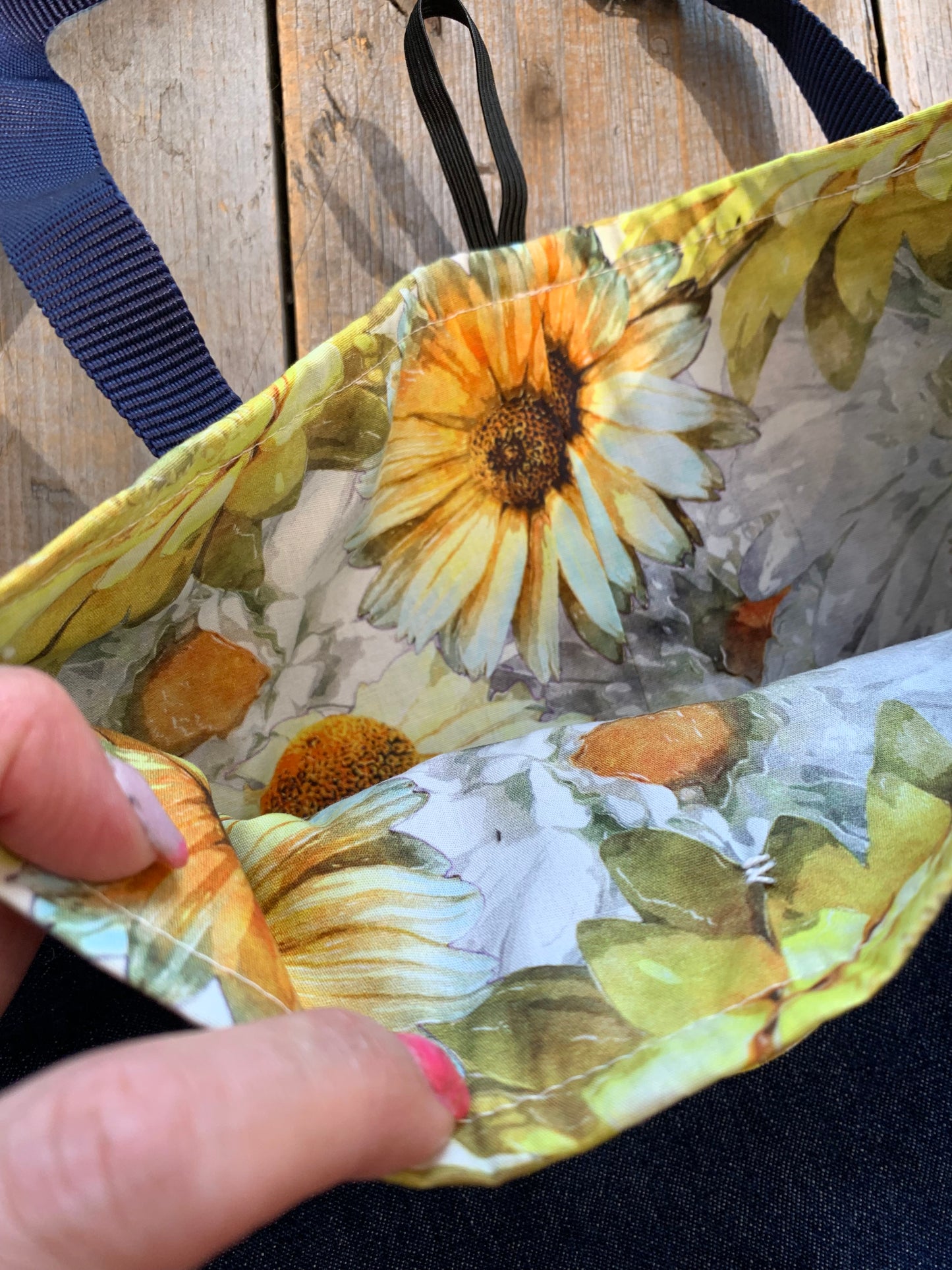 Sac à projet par Simone Gagné - Fleurs aquarelle