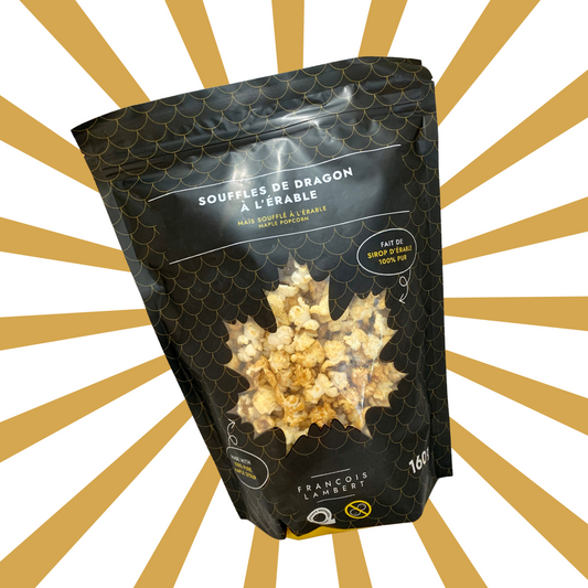 Popcorn François Lambert - Souffles de dragon à l’érable - grand sac 160 gr