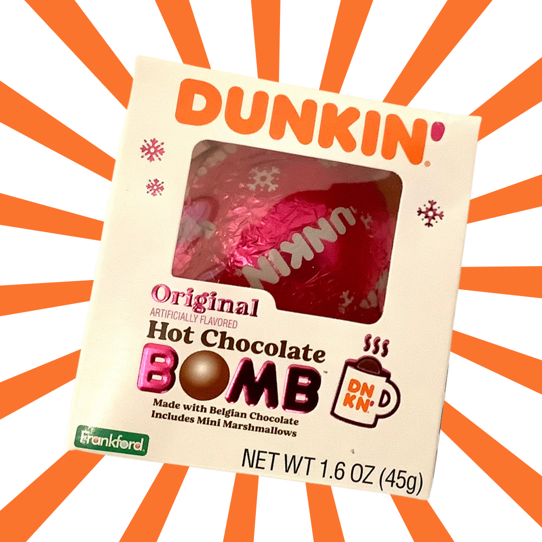 EXP: JUILLET 2023 - Bombe à chocolat chaud - Dunkin Donut - Chocolat au lait Belge et minis guimauves - 45 gr