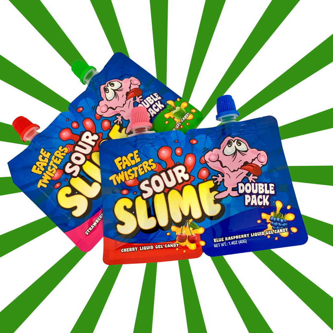 Face Twisters - Sour slime- Slime sure - Double - 40 gr