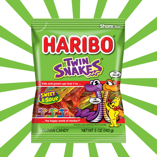 EXP: MAI 2023 - Haribo - Serpents ‘jumeaux’ - Twin Snakes - Allemagne 5 oz