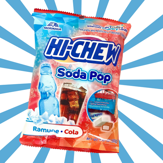 EXP: septembre 2023 - Hi-Chew - Soda POP - Japon -  Cola & Ramune - 80 gr