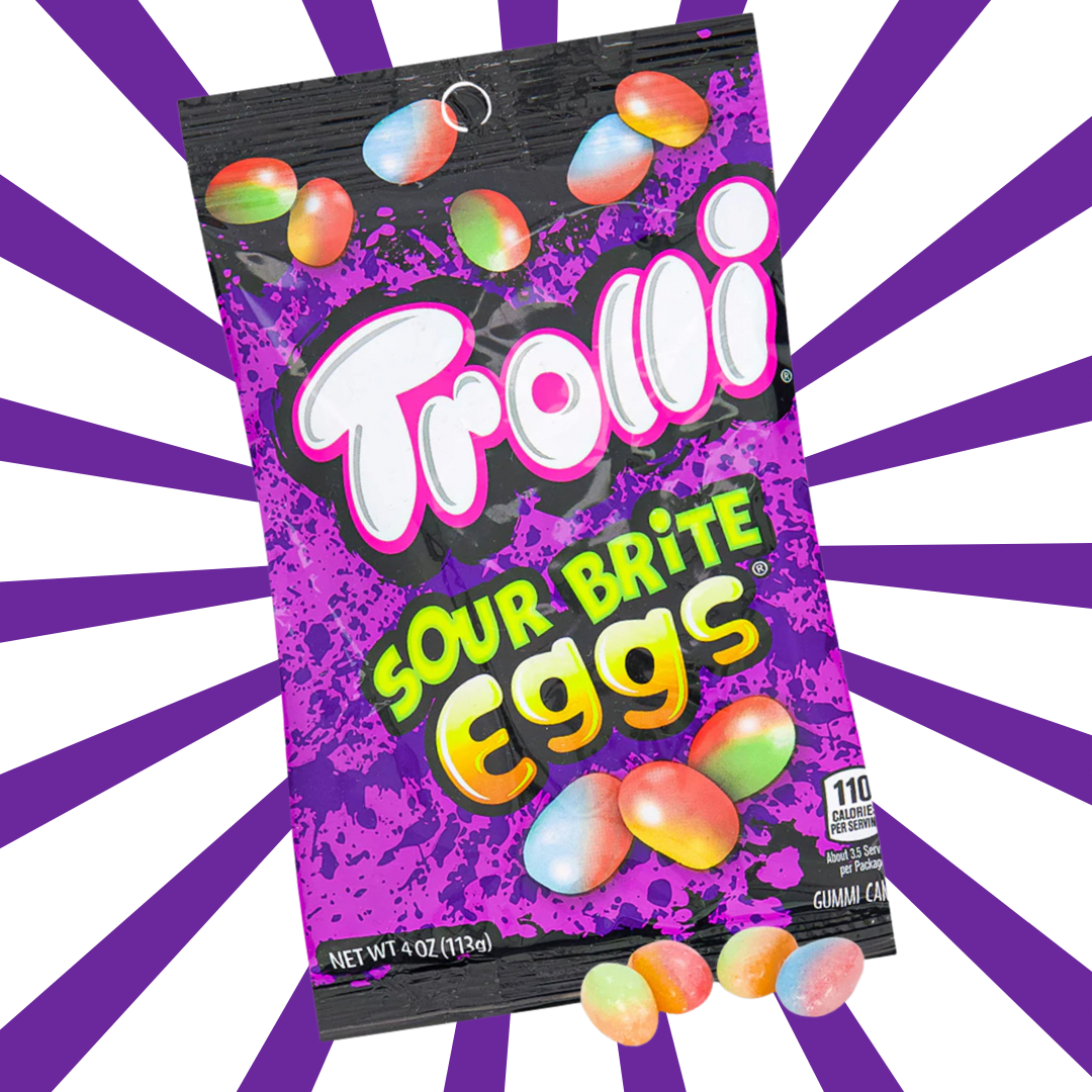 EXP JAN 2024 - Trolli - Œufs de Vers surs - Sour Brite Crawlers eggs - 4.25 oz